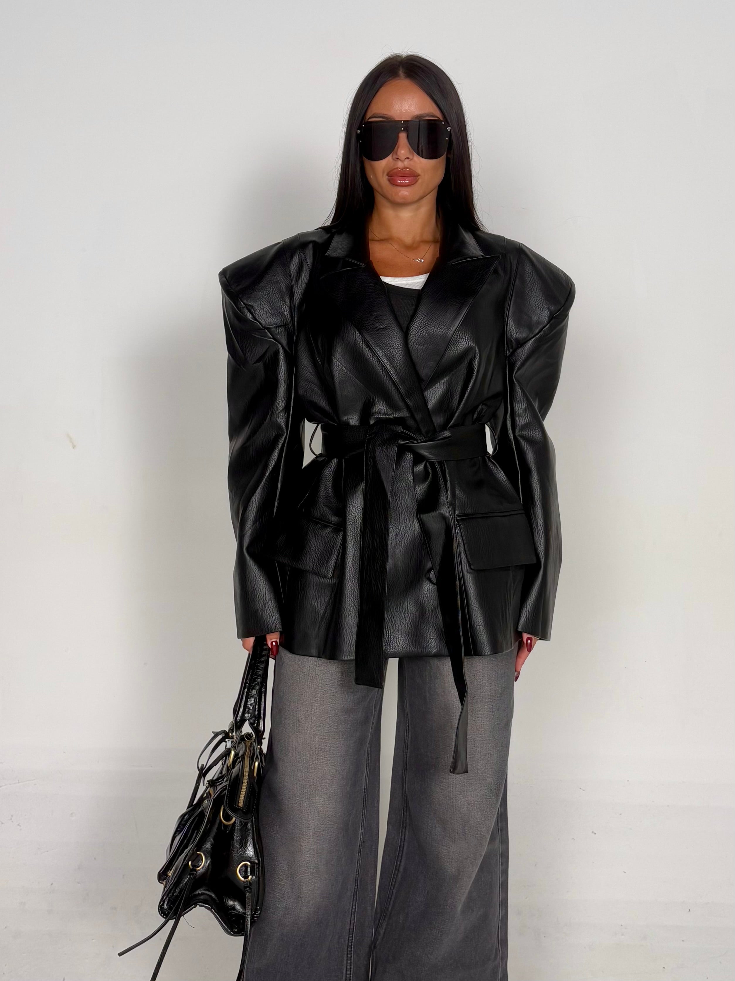 Blazer spalline in ecopelle