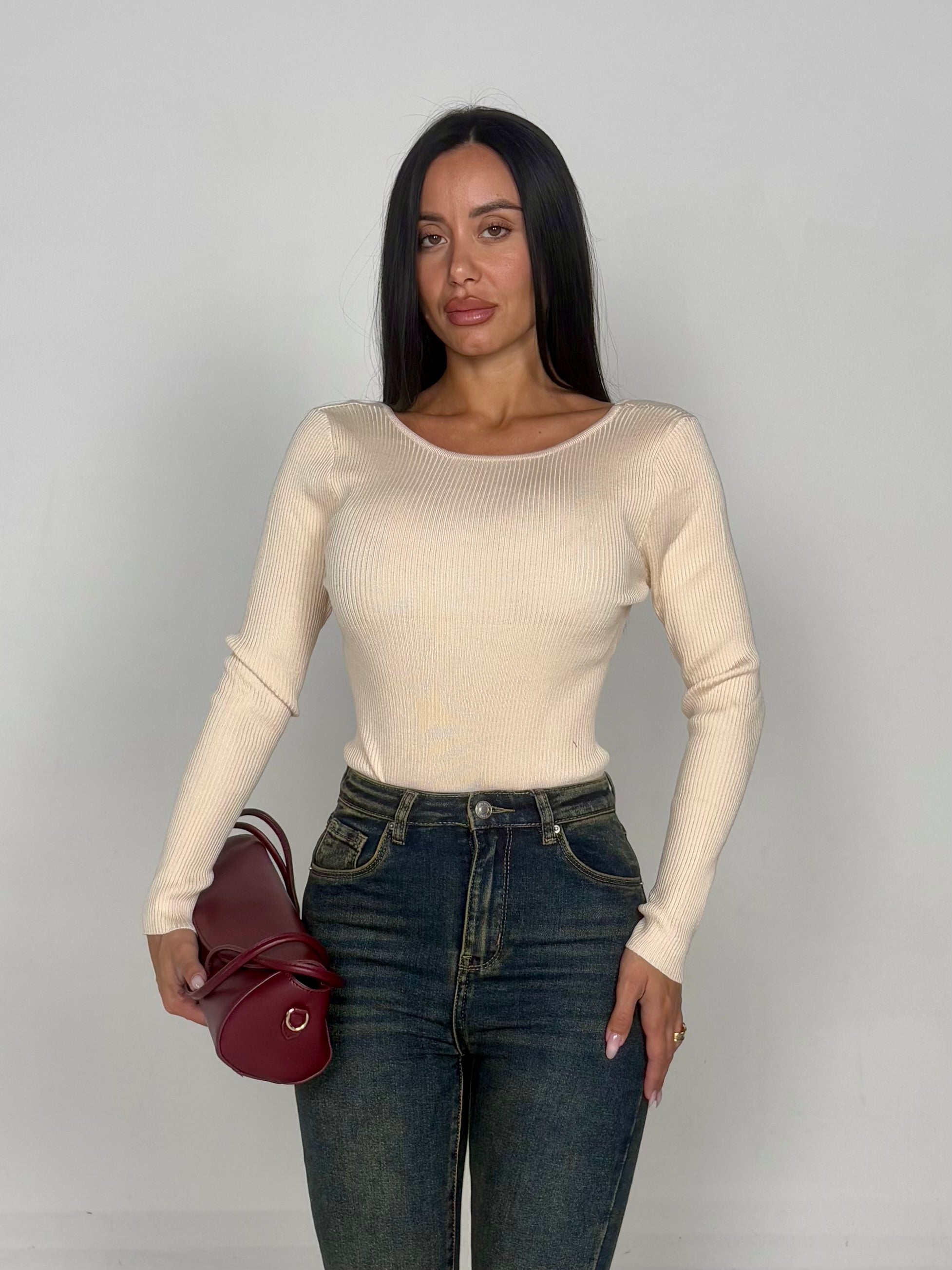 Body a coste beige