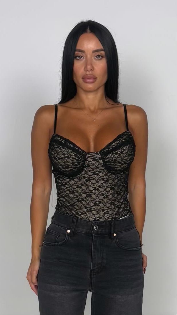Body in pizzo nero