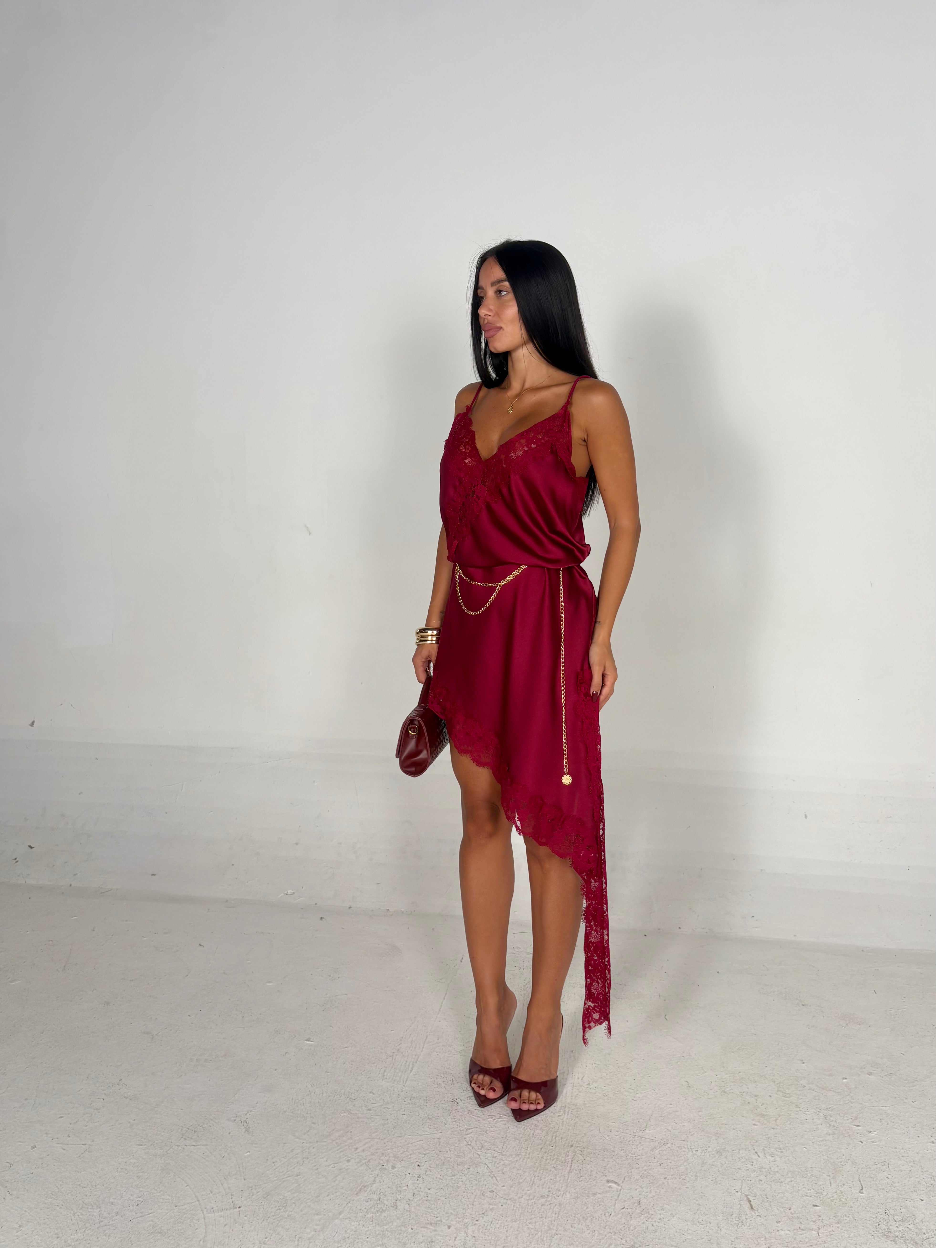 Abito lingerie bordeaux