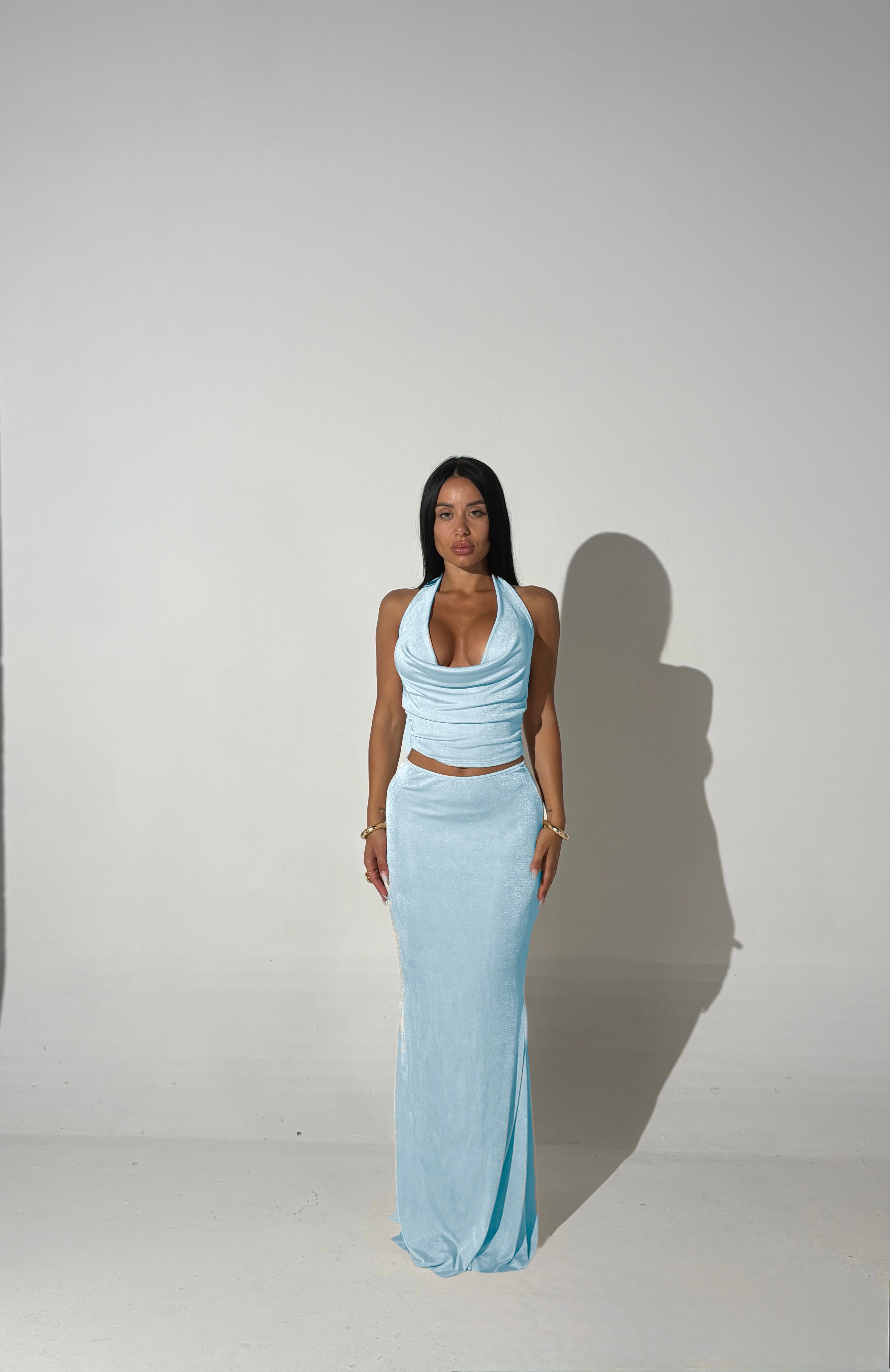 Coordinato SATIN azzurro