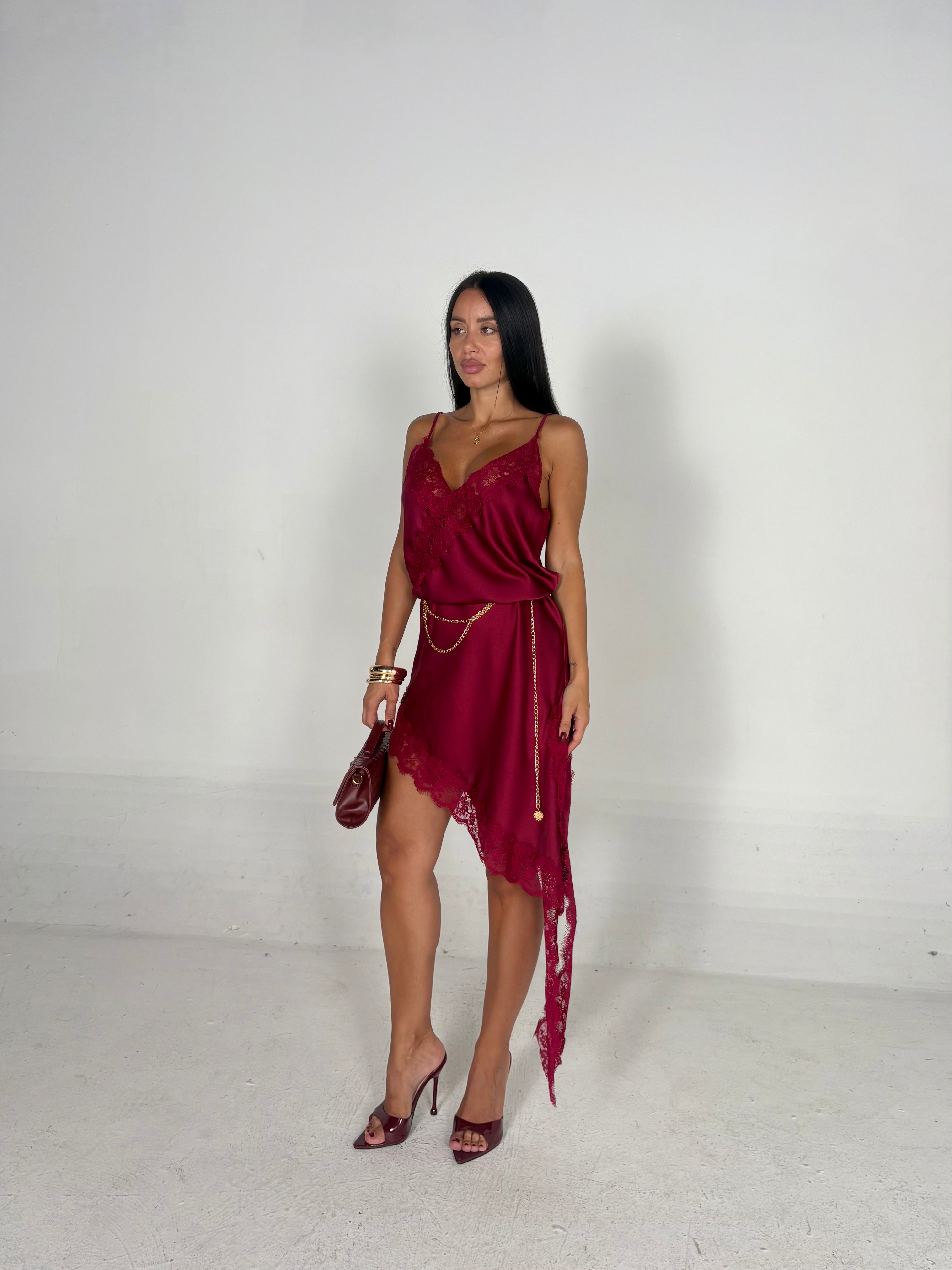 Abito lingerie bordeaux