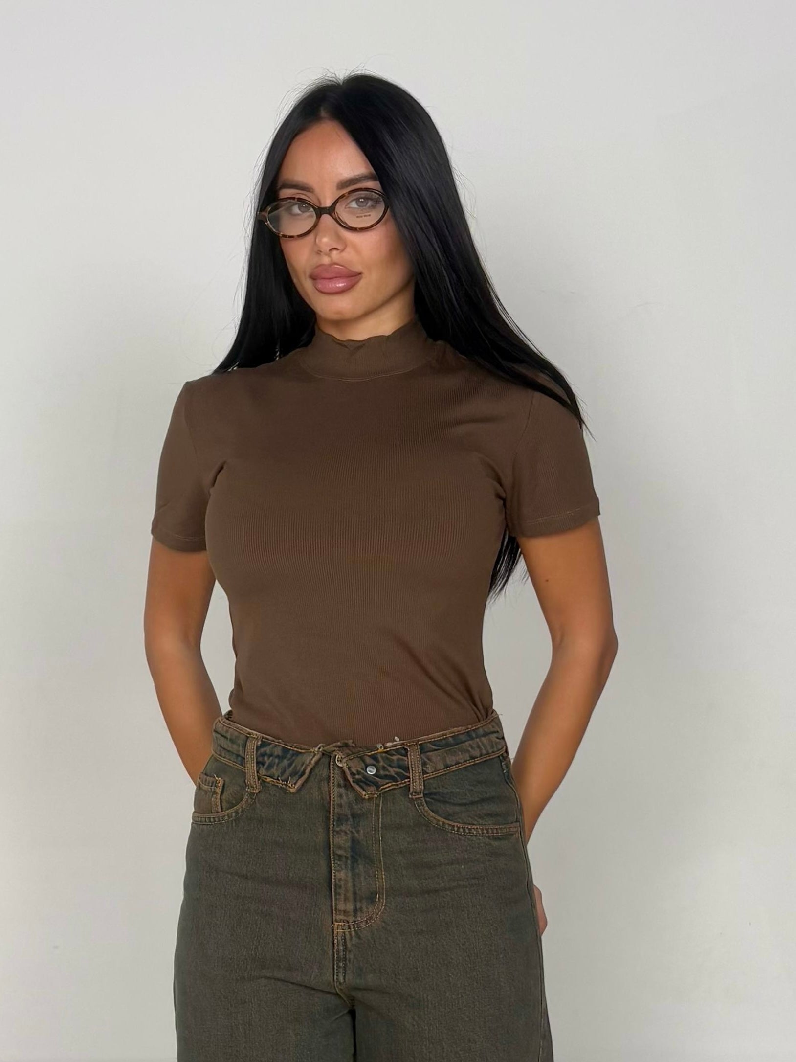Maglia a costine verde