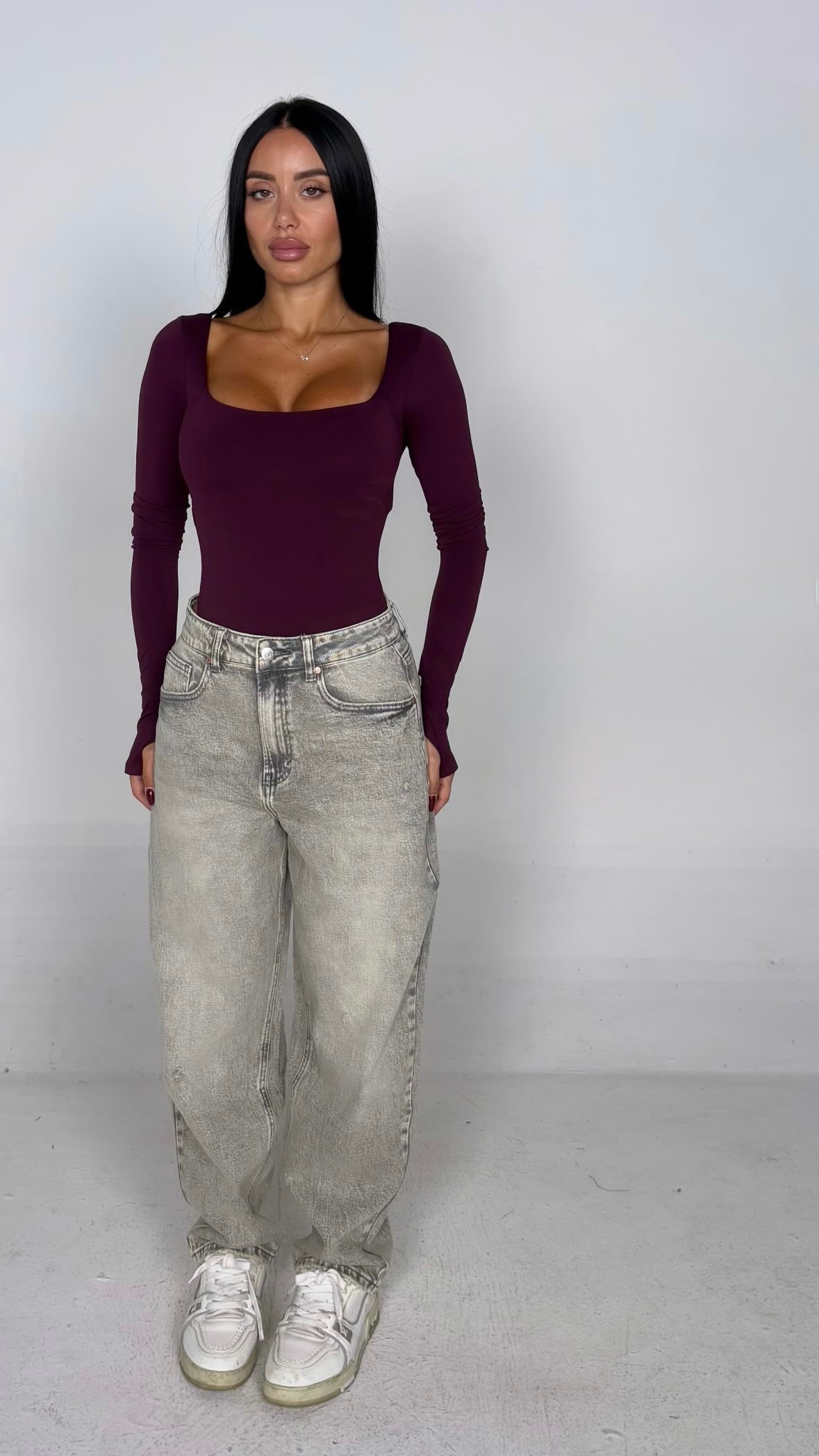 Jeans baggy grigio