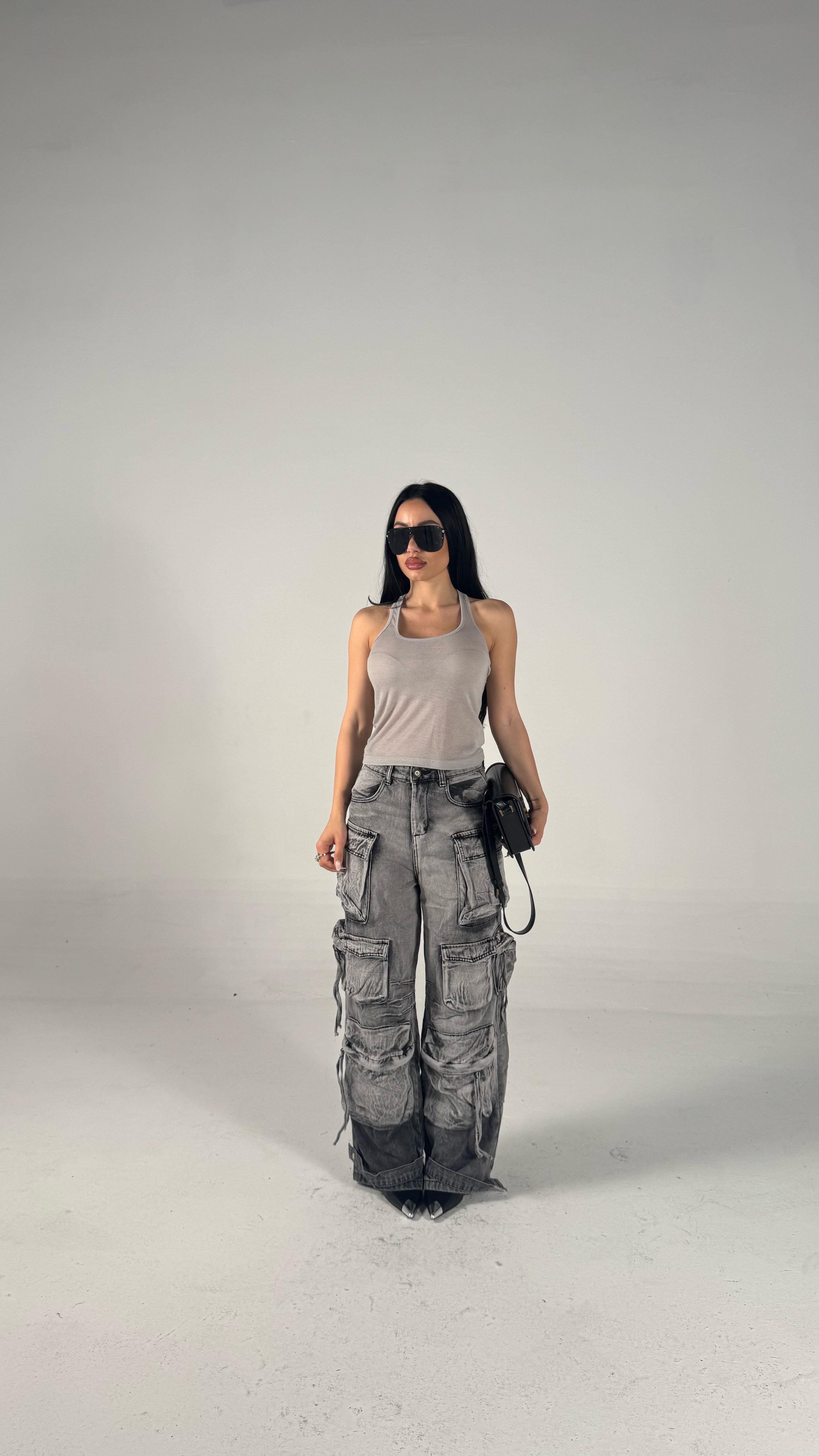 Maglia con canotta grigio