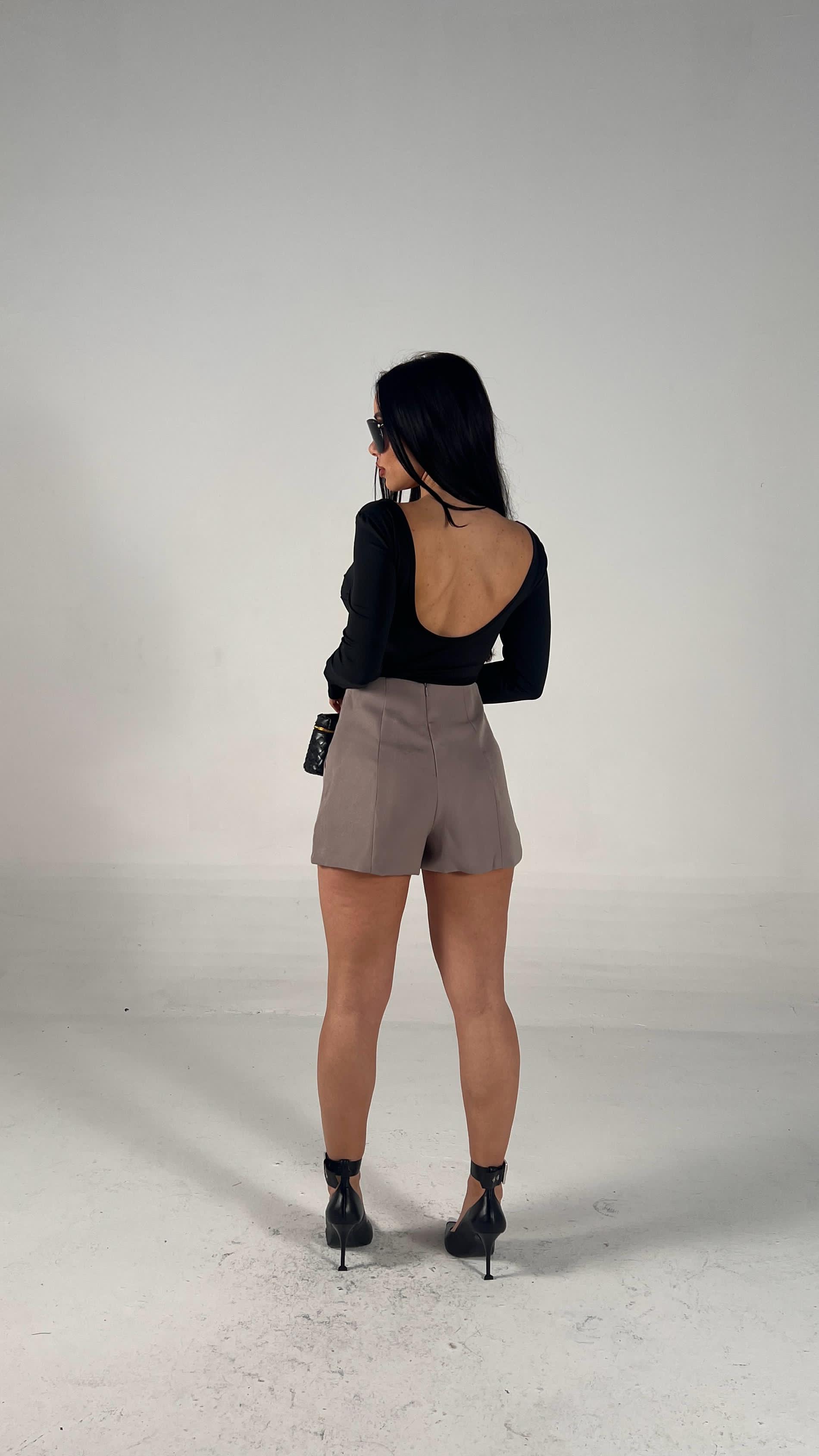 Pantaloncino tortora