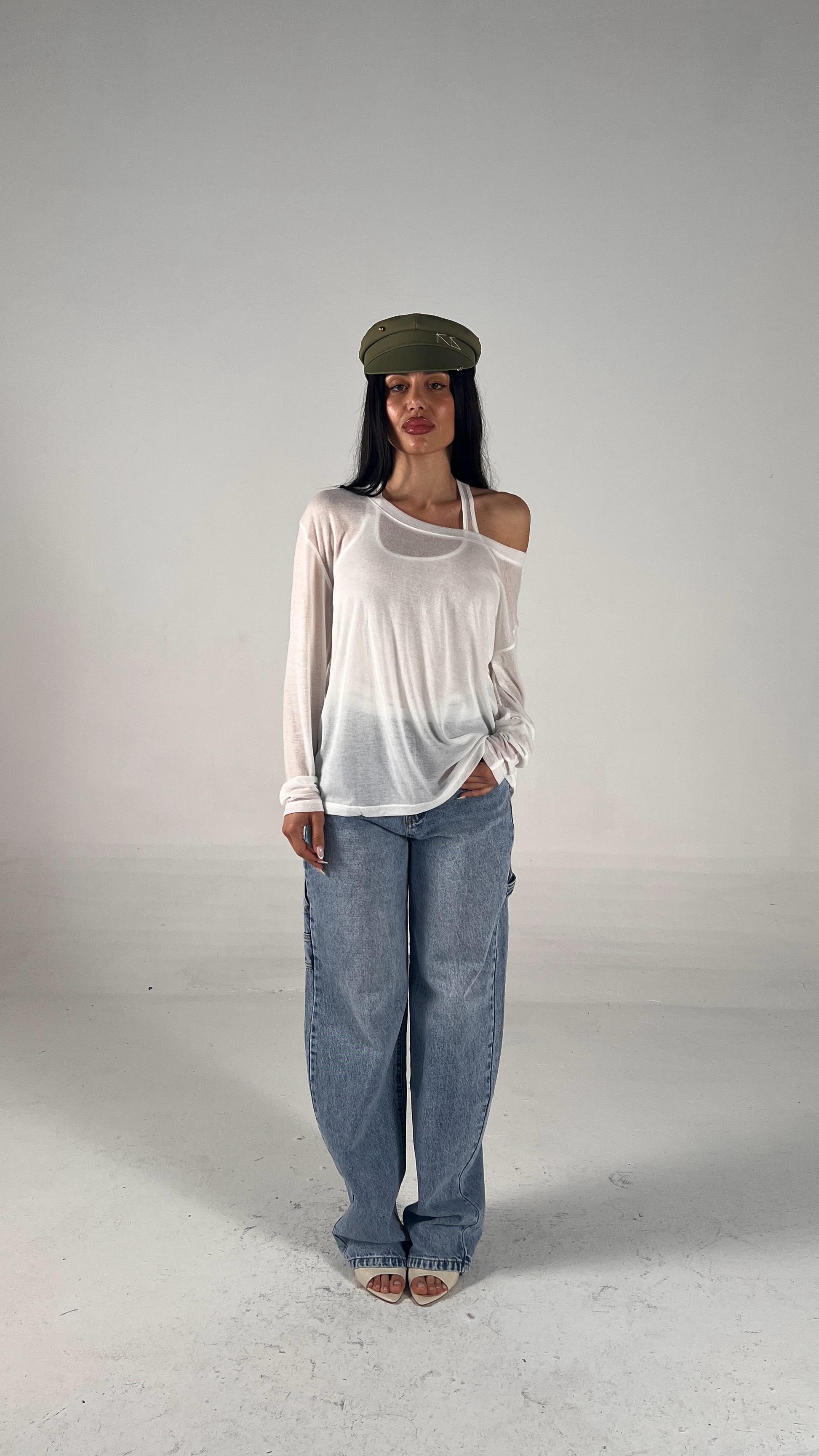 Maglia con canotta bianco