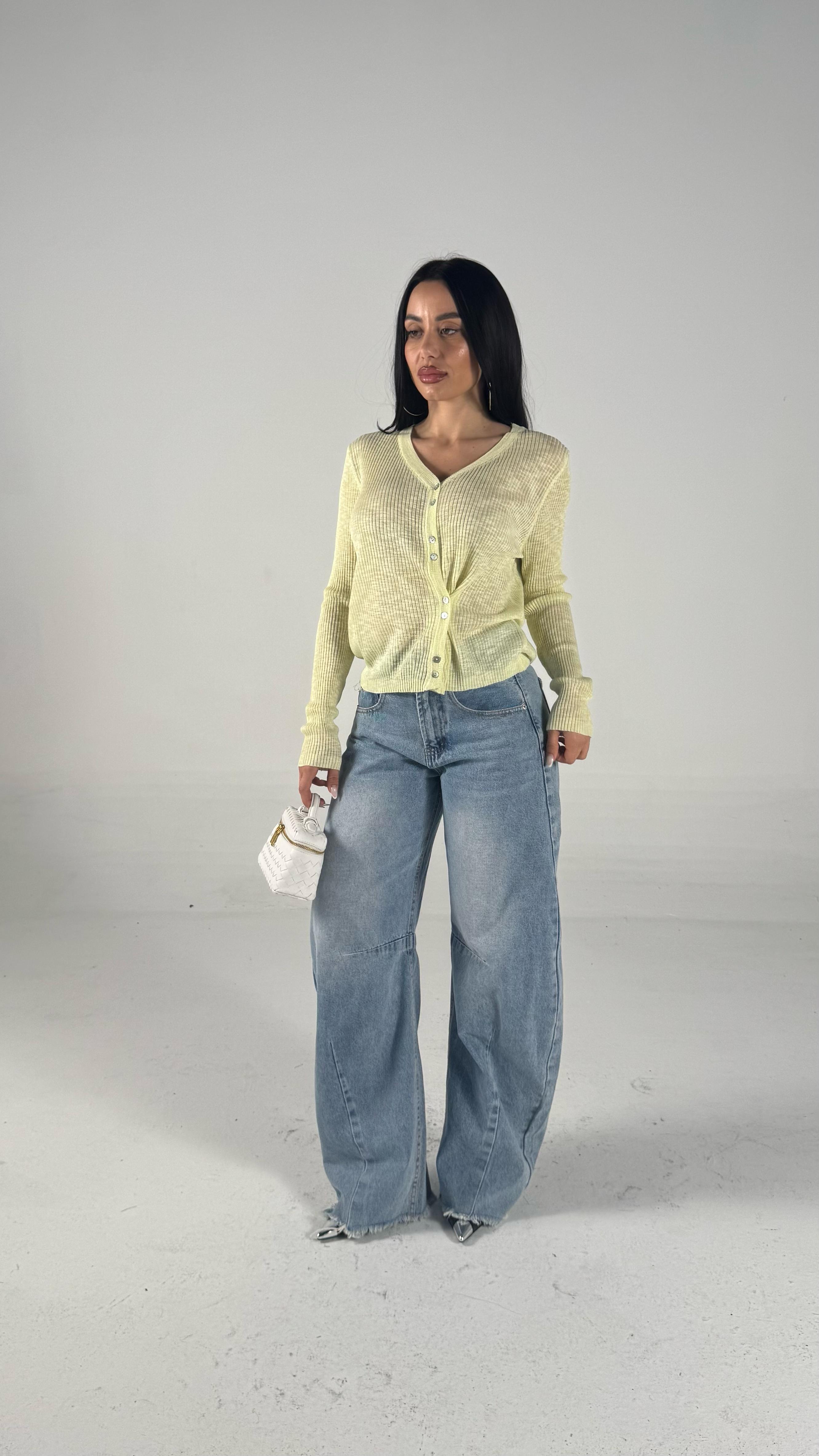 Jeans ballon rigido