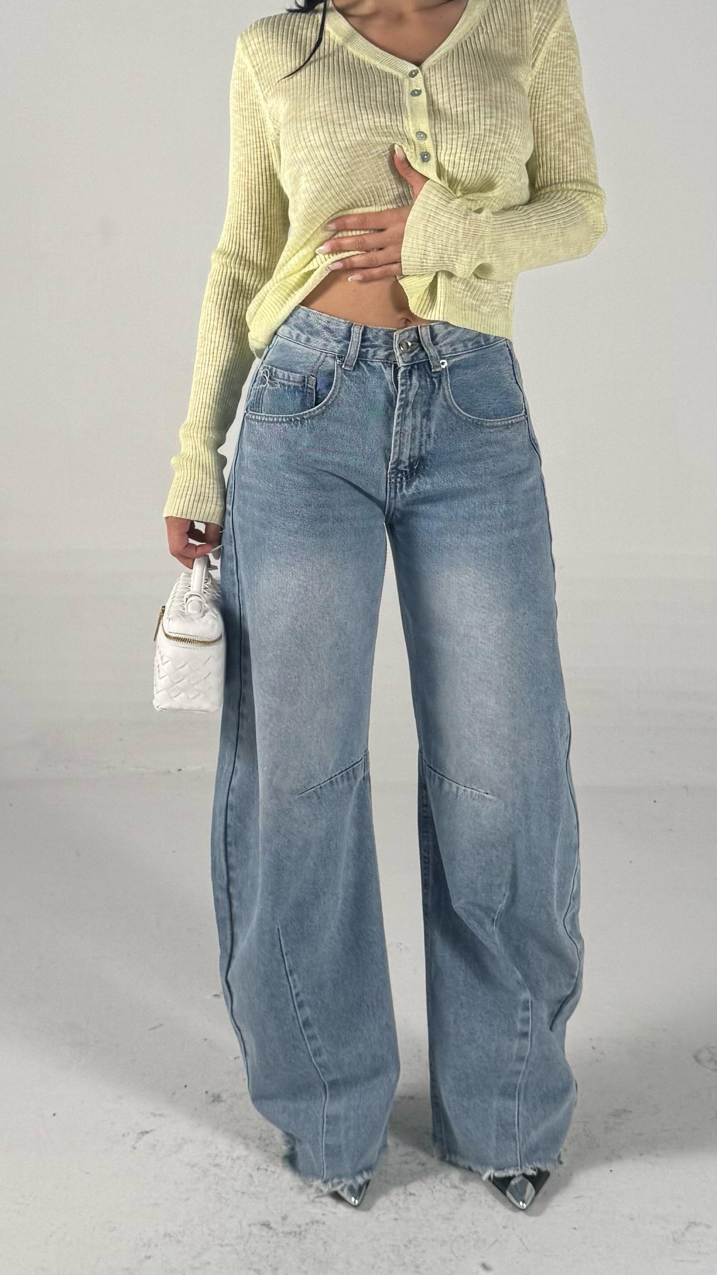 Jeans ballon rigido