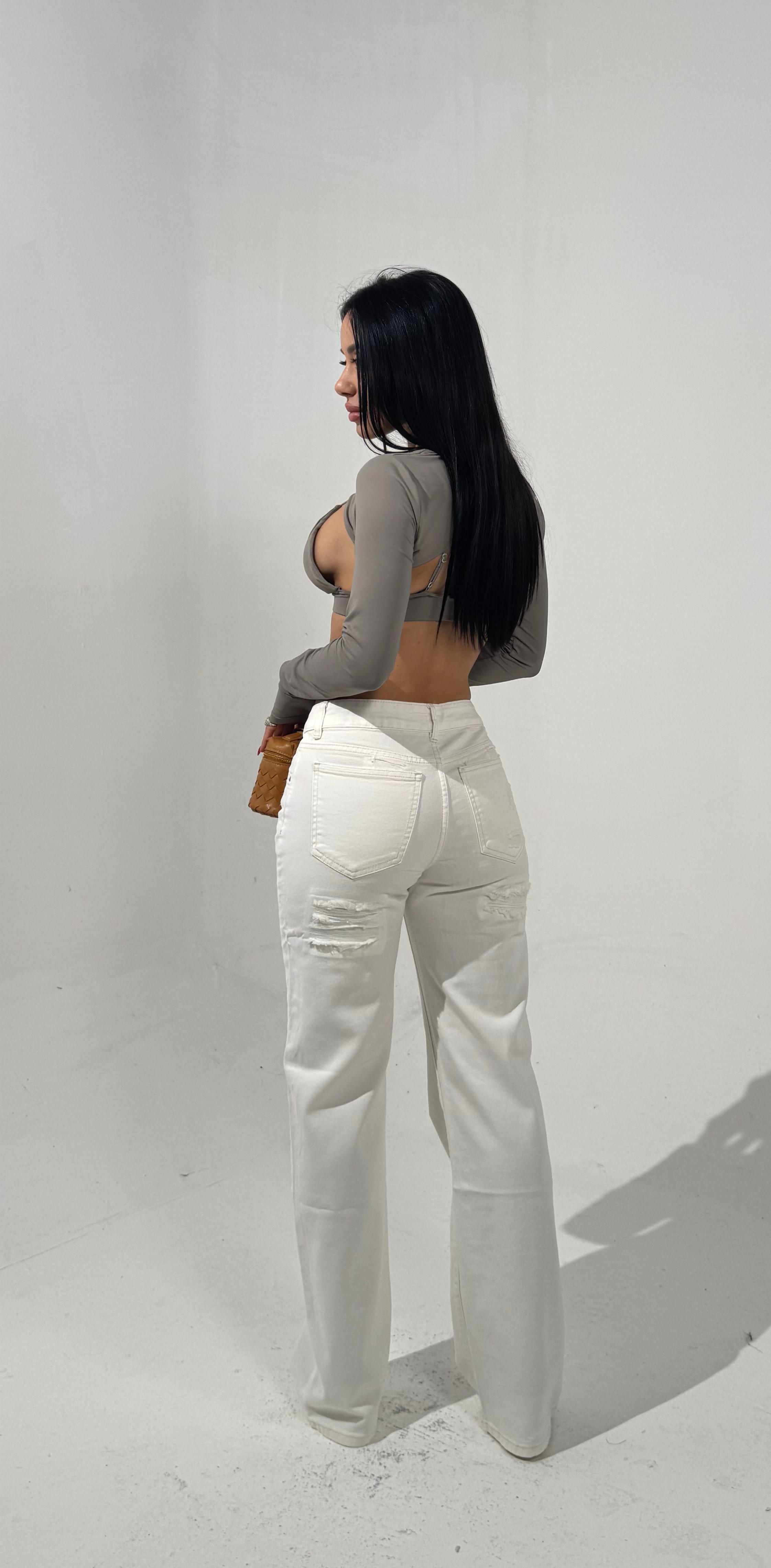 Jeans WIDE LEG bianco