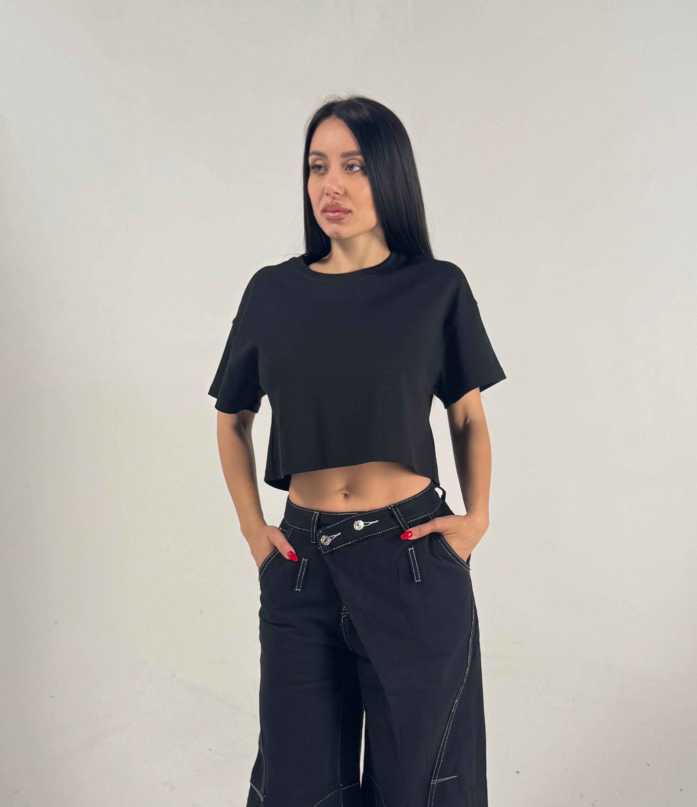 Shirt crop oversize