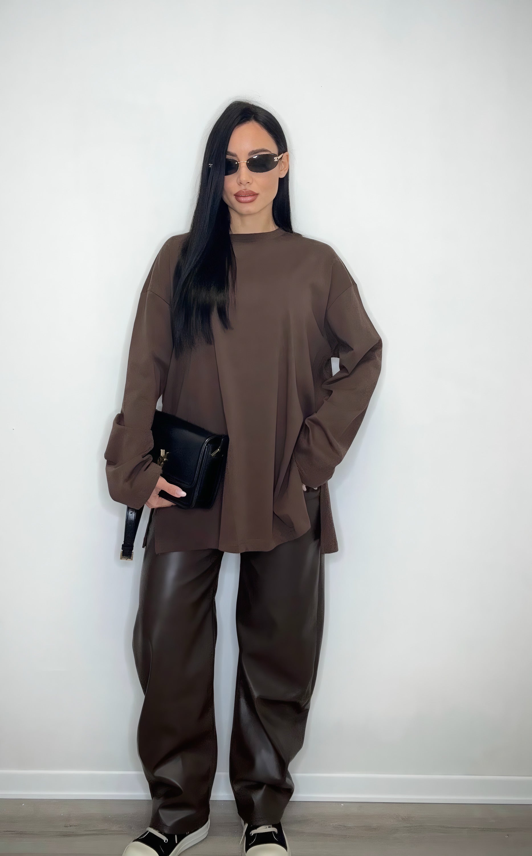 Pantalone ballon marrone