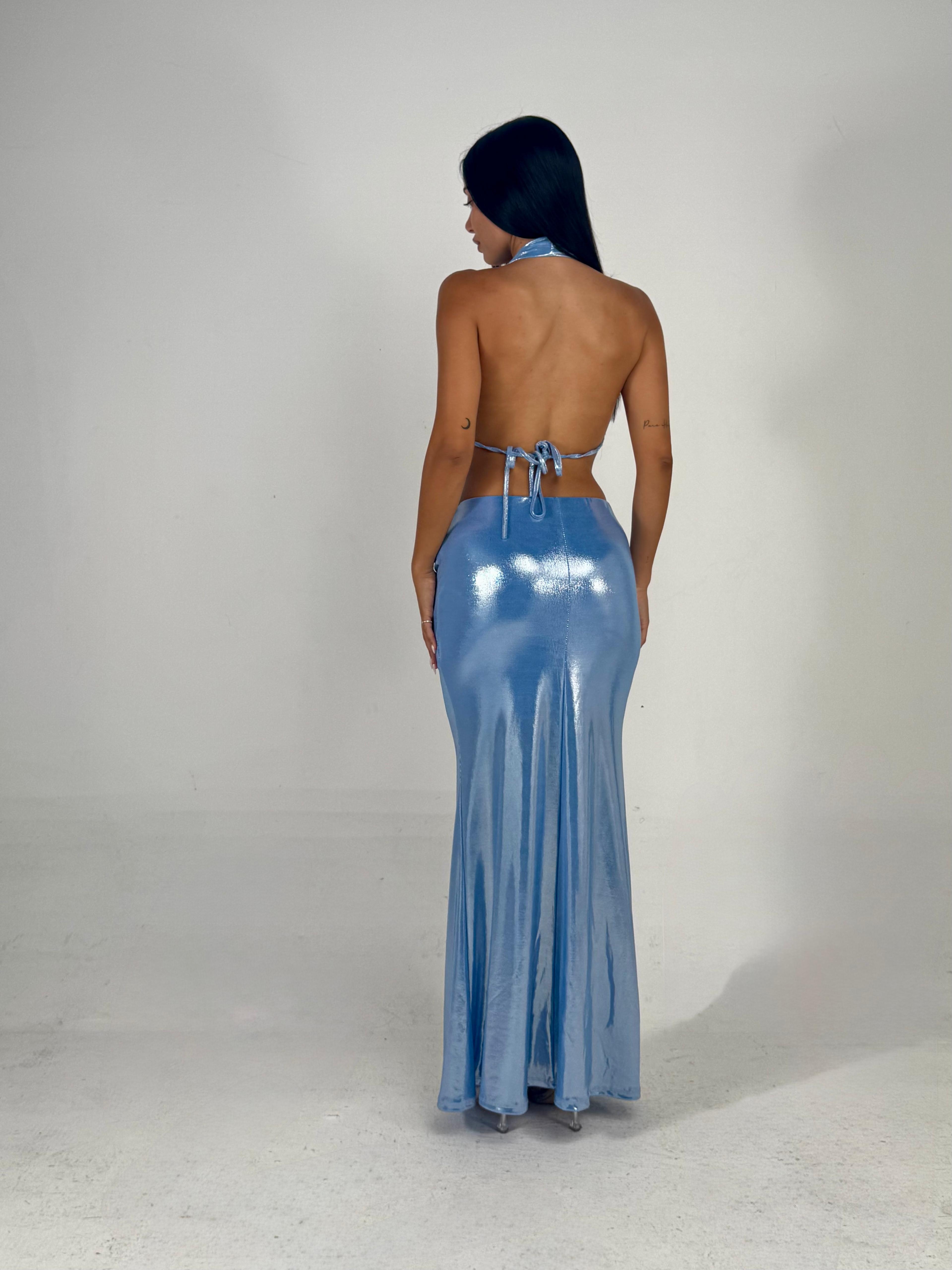 CoordSet LAMÈ azzurro