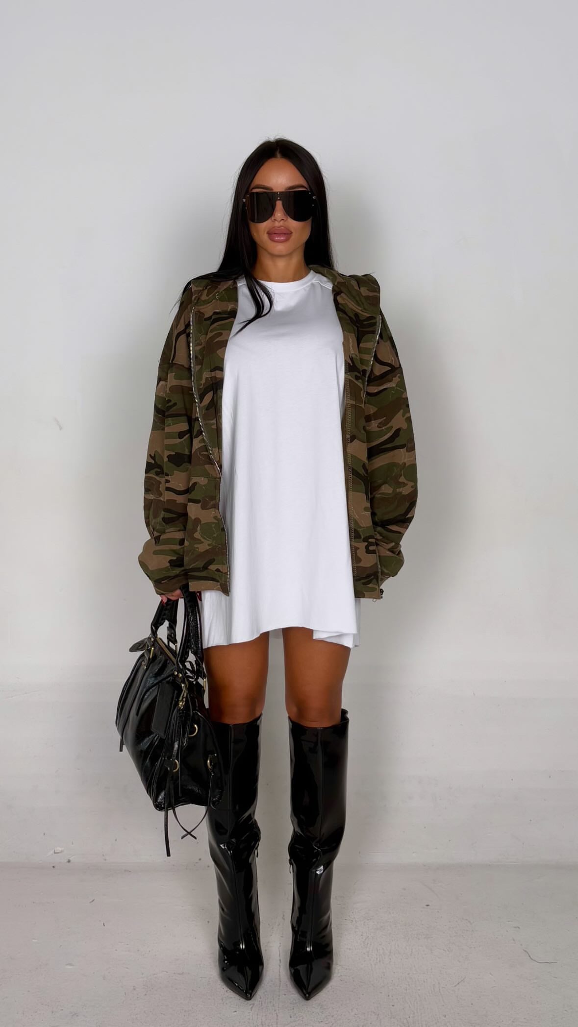 Felpa oversize camouflage
