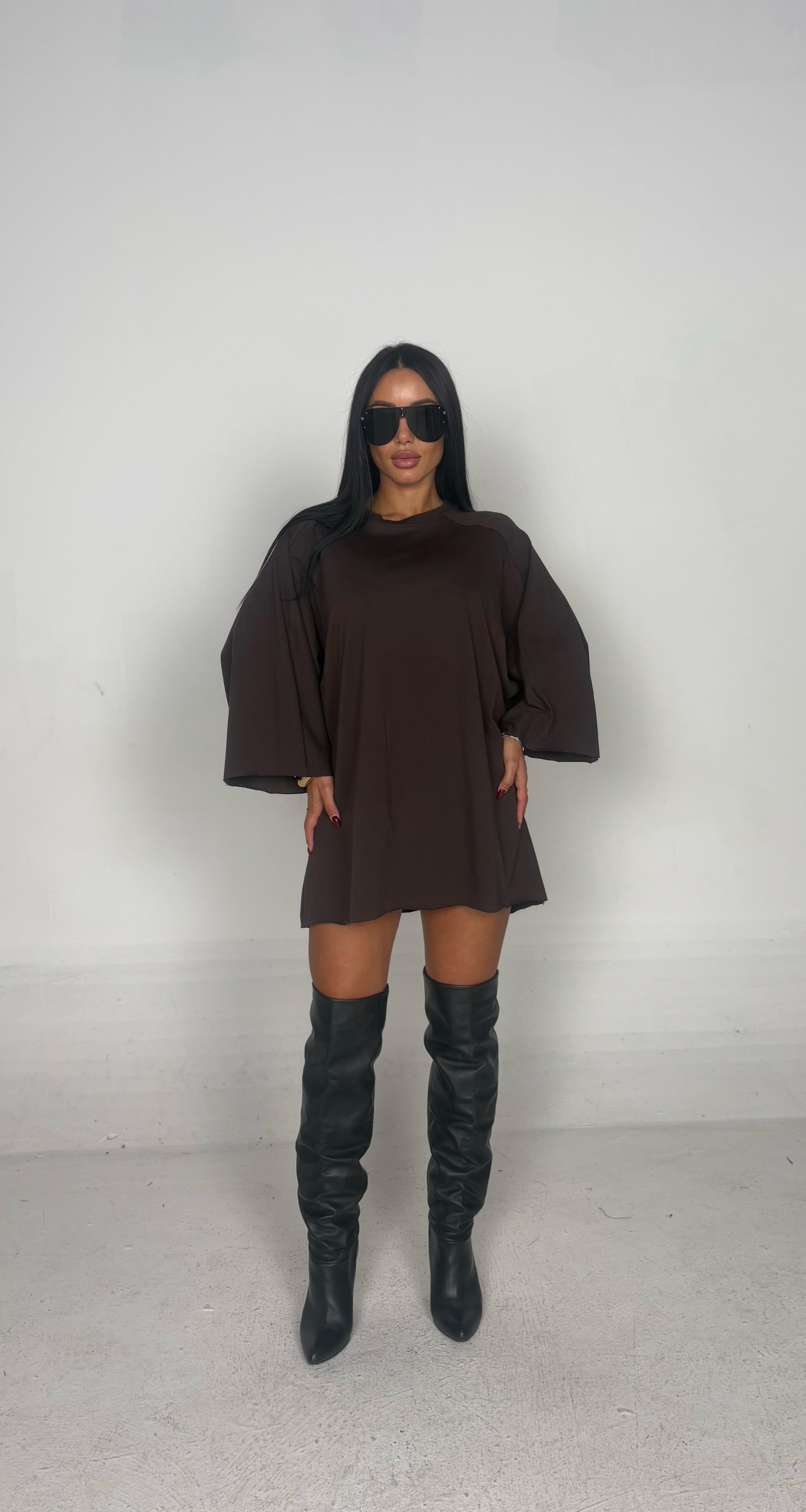 Maglia oversize marrone