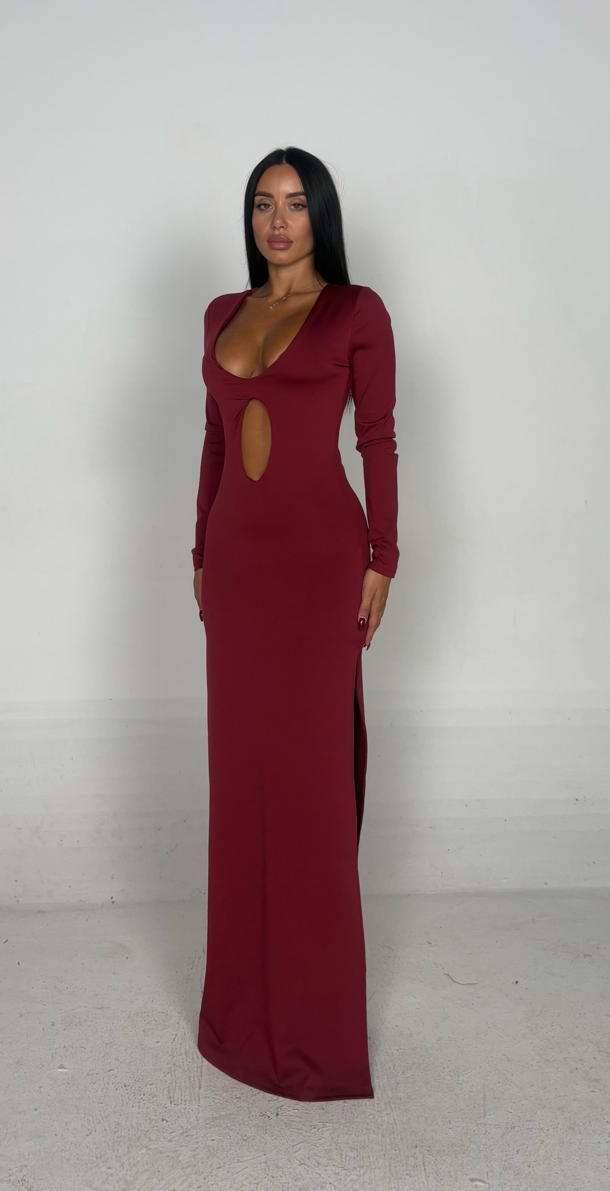 Abito Monica bordeaux